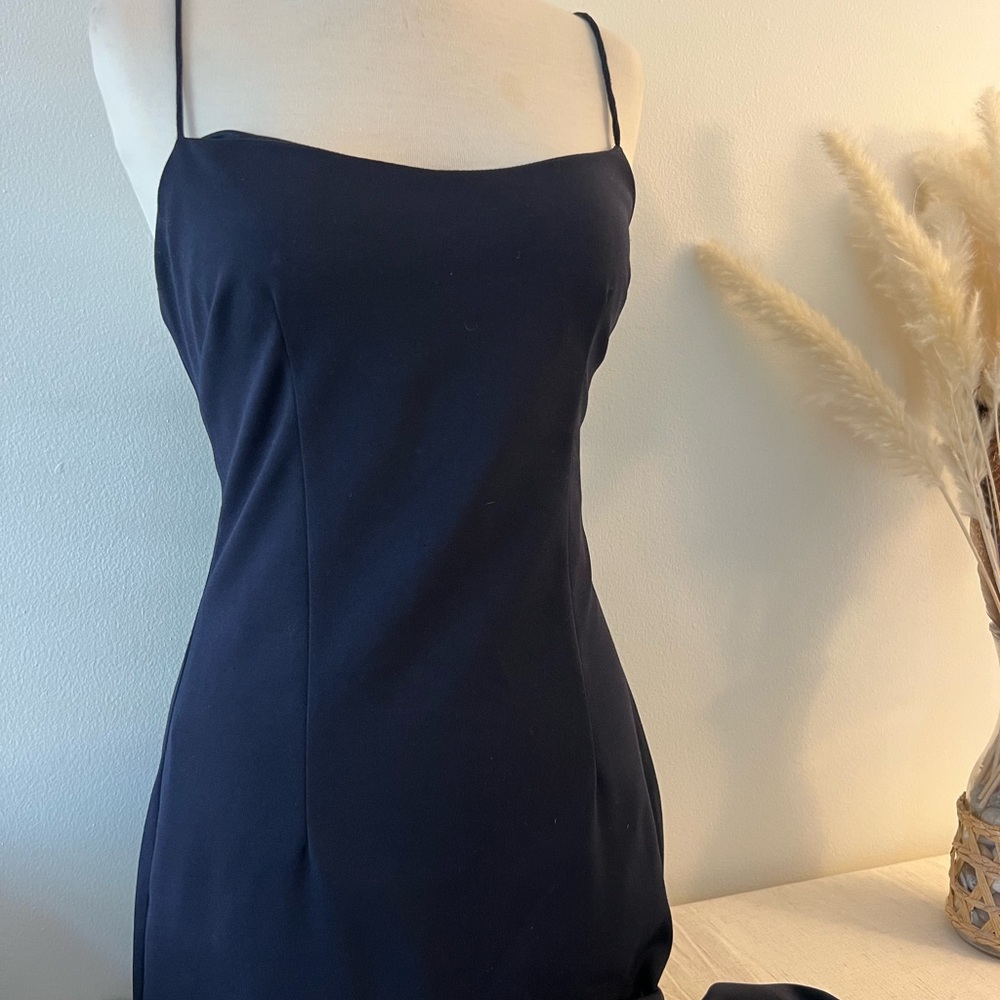 Katie May Navy Blue Prom Dress - Picture 2 of 6